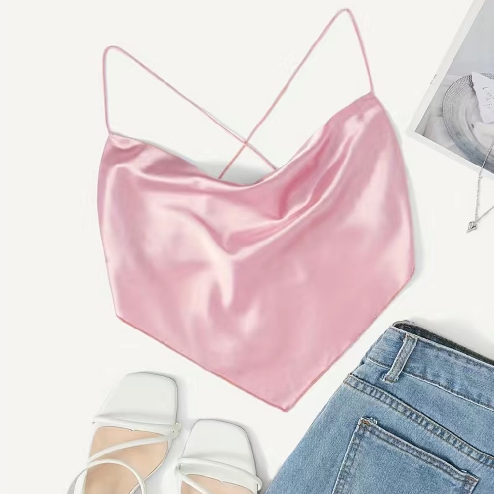 Cowl neck cami top 🩷🦋🫧